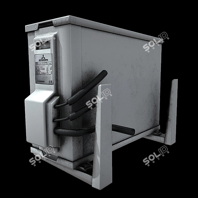 Animated PBR Air Conditioning Model 3D model image 4