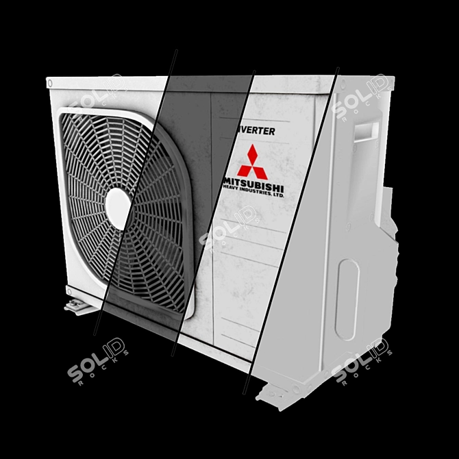 Animated PBR Air Conditioning Model 3D model image 5