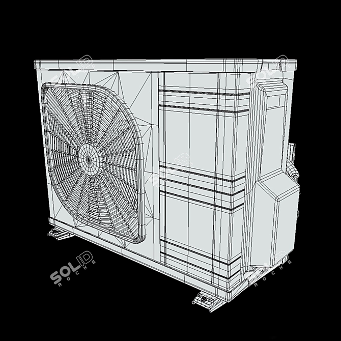 Animated PBR Air Conditioning Model 3D model image 6