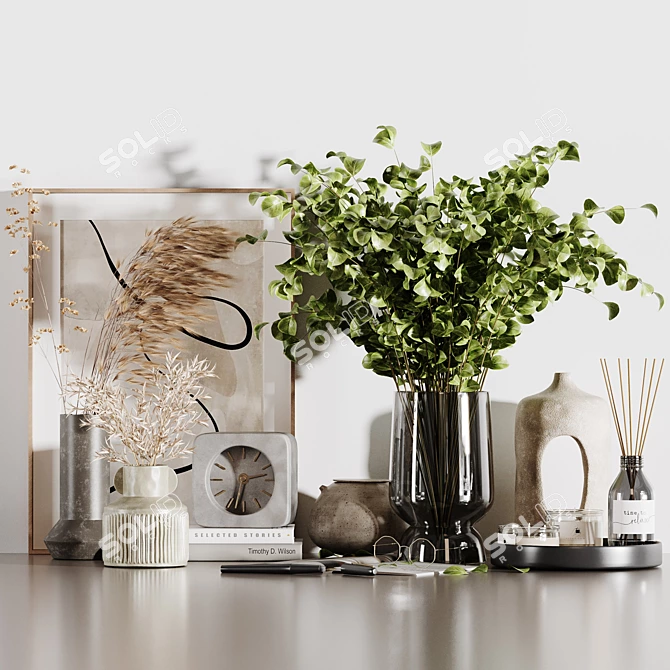 Elegant Decorative Set with Various Formats 3D model image 5