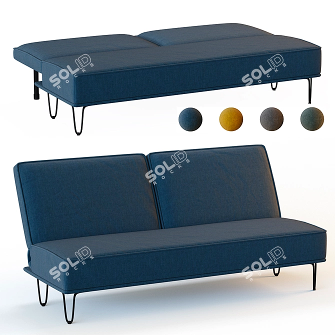 Versatile Transformation Seating: Vees 3D model image 1