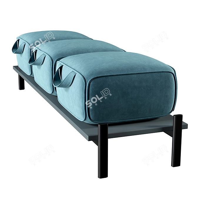 Perseo Modern Italian Bench 3D model image 2