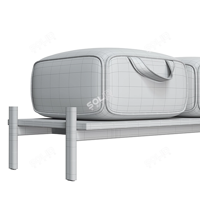 Perseo Modern Italian Bench 3D model image 6