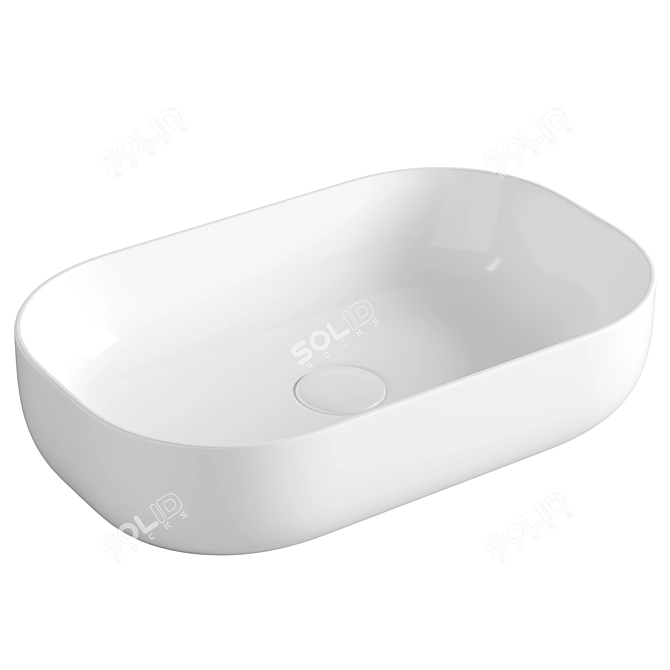 Melana 48 MLN-A419 White Sink 3D model image 1