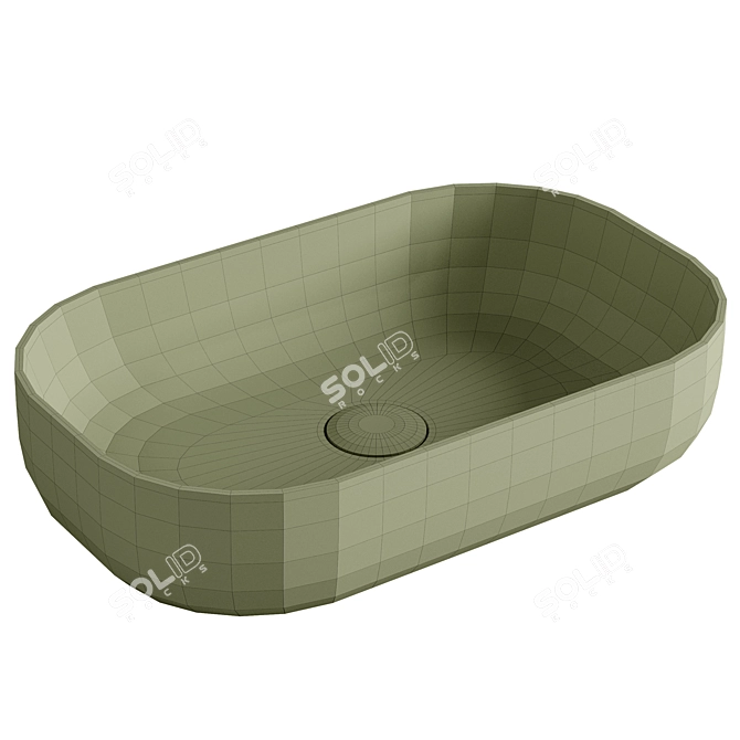 Melana 48 MLN-A419 White Sink 3D model image 2