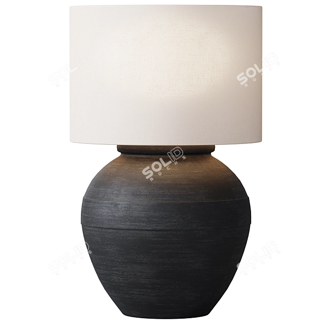 Chalky Ceramic Table Lamp 3D model image 2