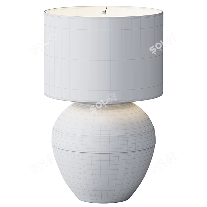 Chalky Ceramic Table Lamp 3D model image 4