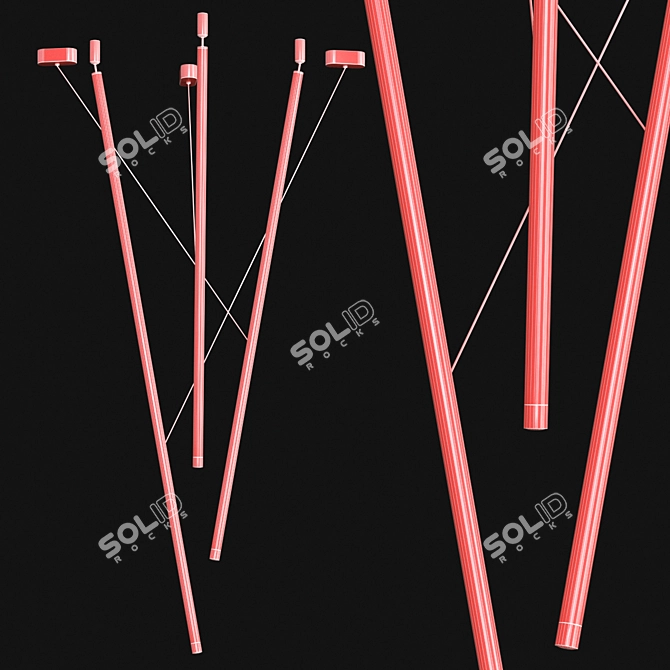 Henge Skyfall Metal Glass Shelf 3D model image 2