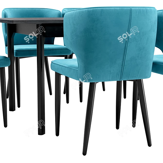 Modern Dining Set Mateo and Splash 3D model image 4