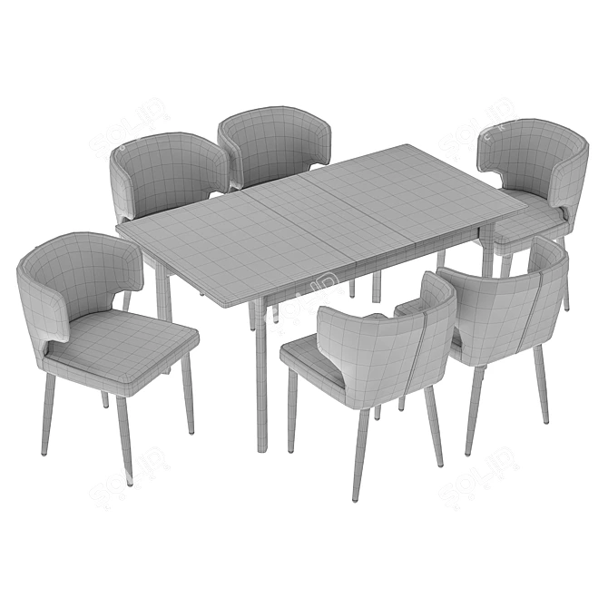 Modern Dining Set Mateo and Splash 3D model image 5