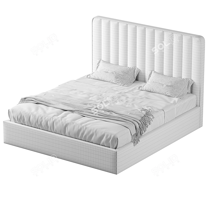 Urban Elegance Bed | Customizable 3D model image 3