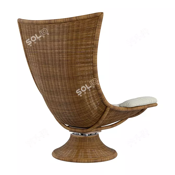 Modern Swivel Armchair with V-Ray 3D model image 3