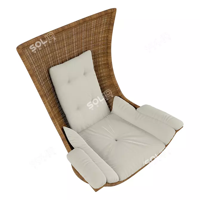 Modern Swivel Armchair with V-Ray 3D model image 4