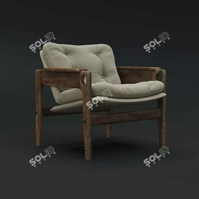 Renata Chair 2017 Sergio Rodrigues 3D model image 1