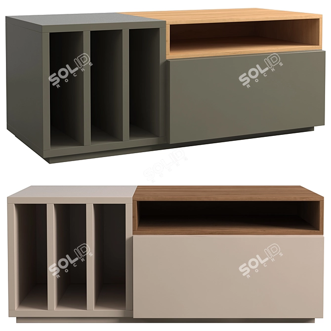 Modular TV Stand | Compact 3D model image 2