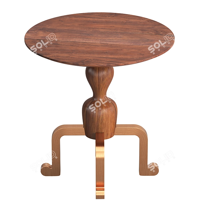  Rustic Charm Juno Side Table 3D model image 2