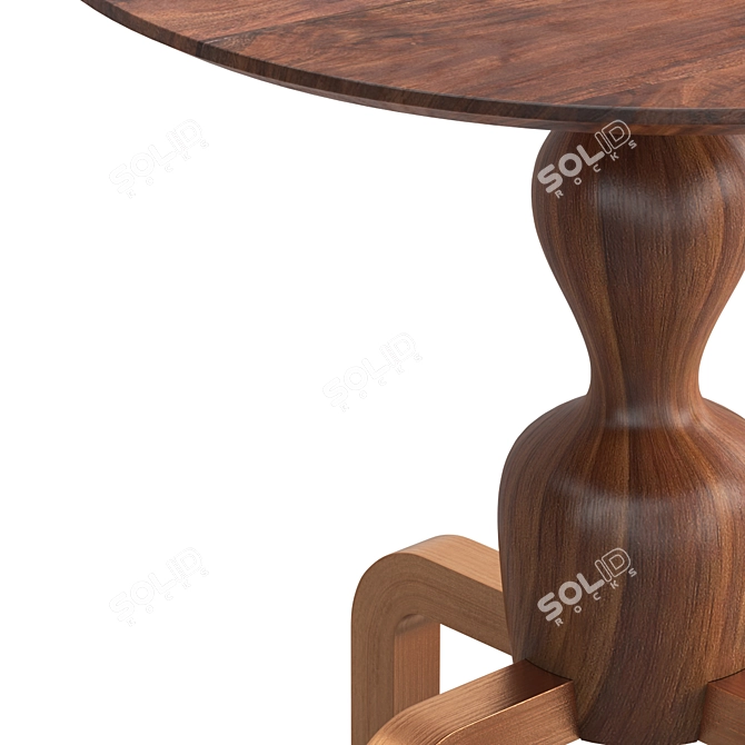 Rustic Charm Juno Side Table 3D model image 3