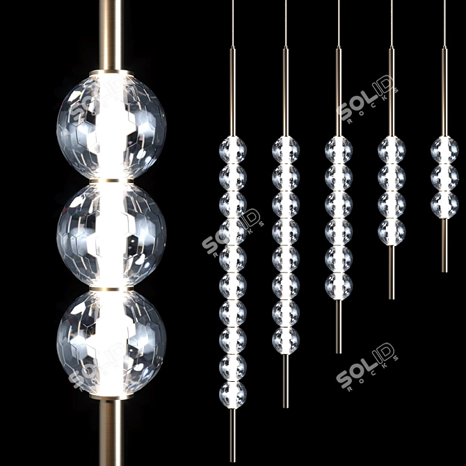 Jillian Crystal Chandelier Light 3D model image 1