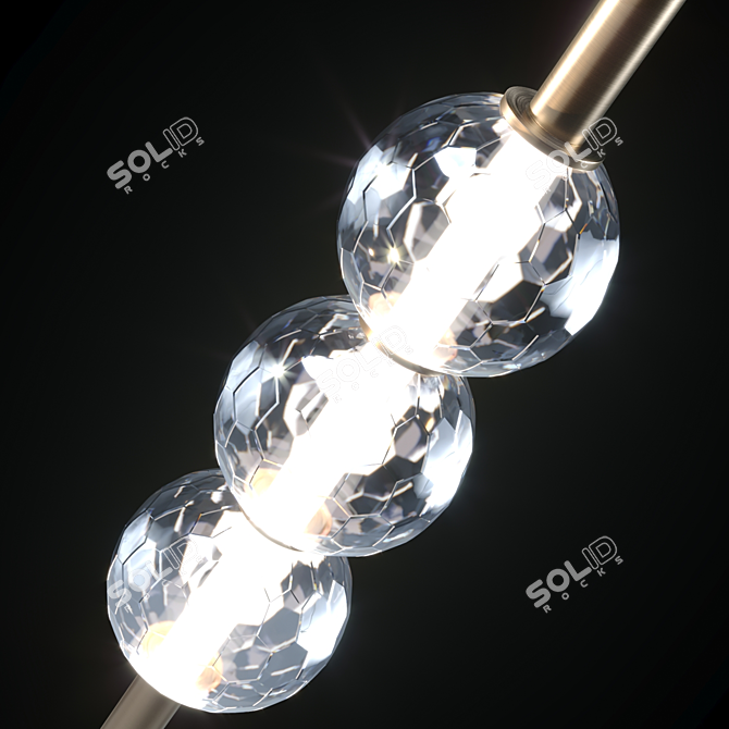 Jillian Crystal Chandelier Light 3D model image 2
