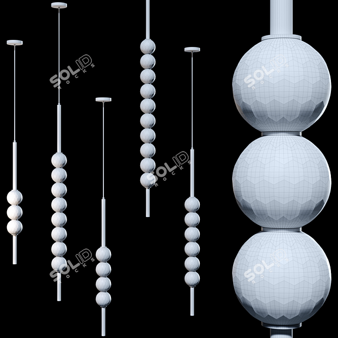 Jillian Crystal Chandelier Light 3D model image 3