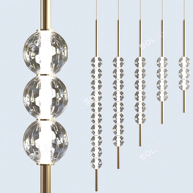 Jillian Crystal Chandelier Light 3D model image 4