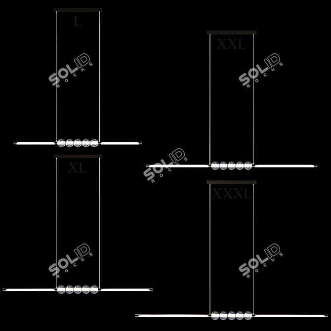  Crystal Prism LED Chandelier 3D model image 3