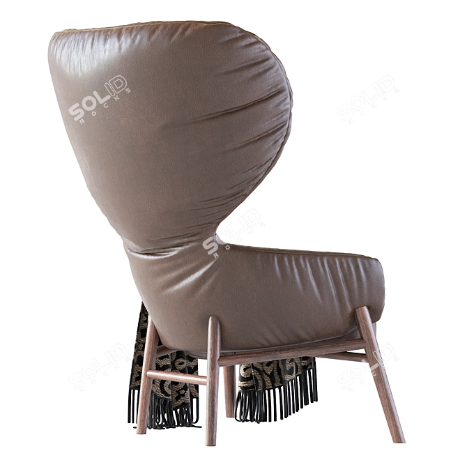 Cozy High Back Lounge Chair 3D model image 5