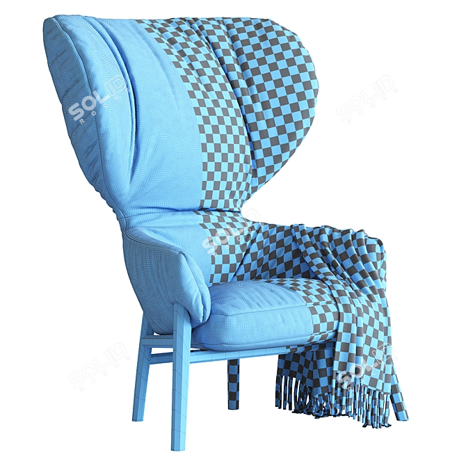 Cozy High Back Lounge Chair 3D model image 7