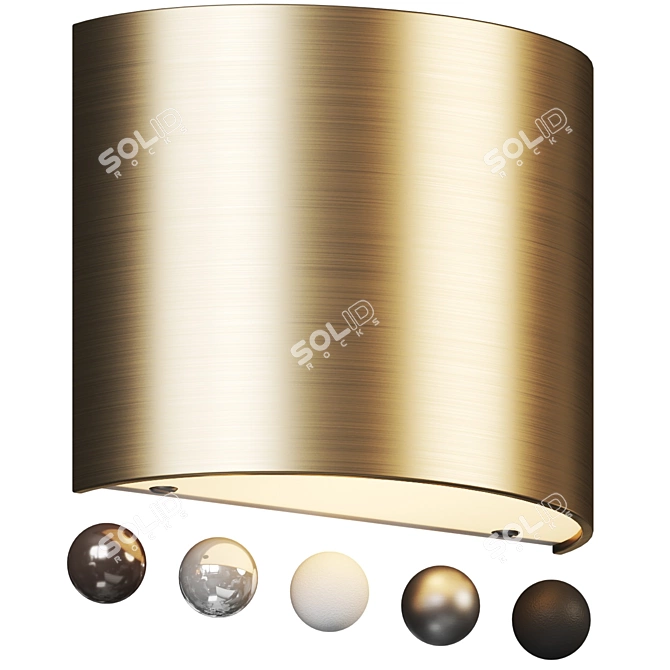 Elegant LED Wall Sconce Fixture 3D model image 1
