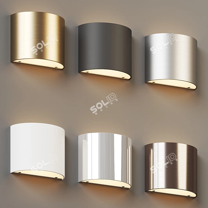 Elegant LED Wall Sconce Fixture 3D model image 3