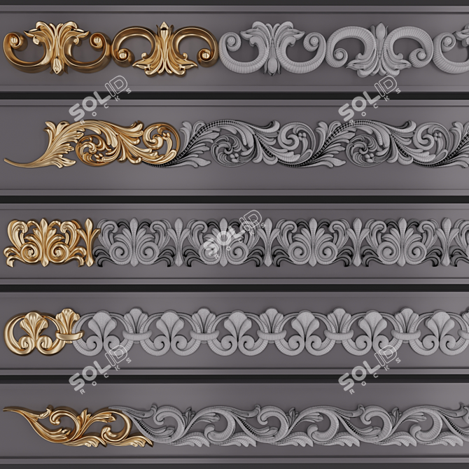 3D Software Trim Ornaments Pack 3D model image 3