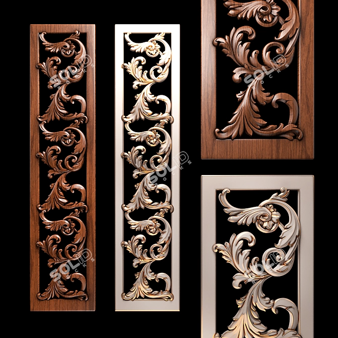 CNC-Cut Wood Art Model 3D model image 1