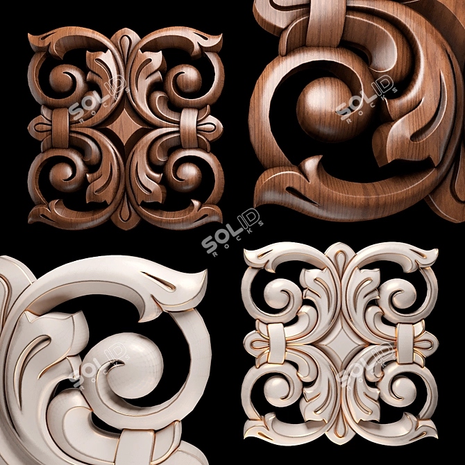 CNC Woodworking Model Files Set 3D model image 1