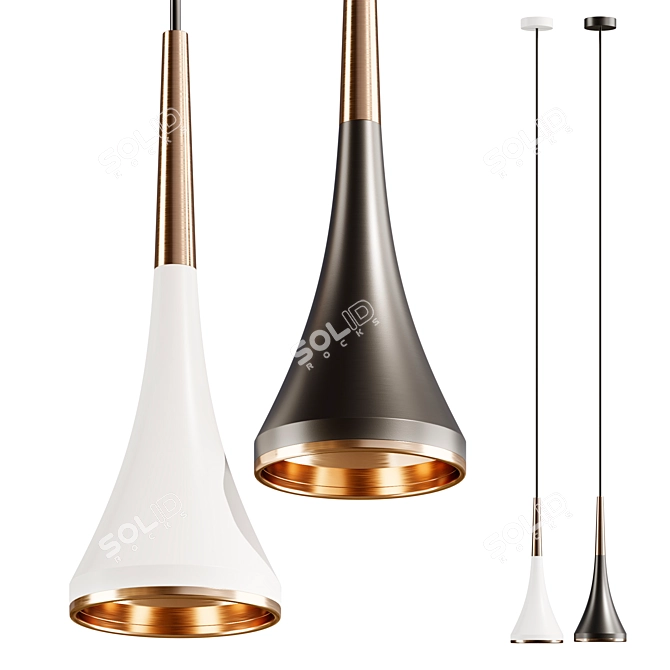 Adjustable Cable Pendant Light 3D model image 1