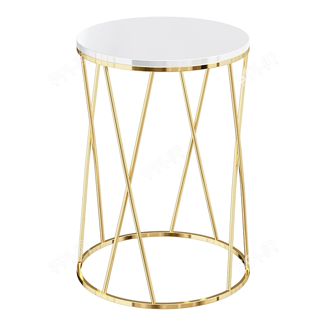 Luxury Modern Side Table with Underlight 3D model image 1