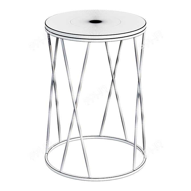 Luxury Modern Side Table with Underlight 3D model image 2