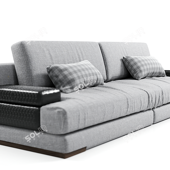 Luxurious Fendi Casa Duke Sofa 3D model image 2