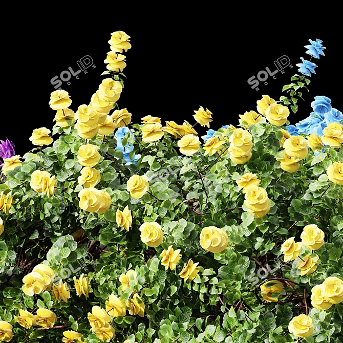 Climbing Roses Garden Bow Set 3D model image 3