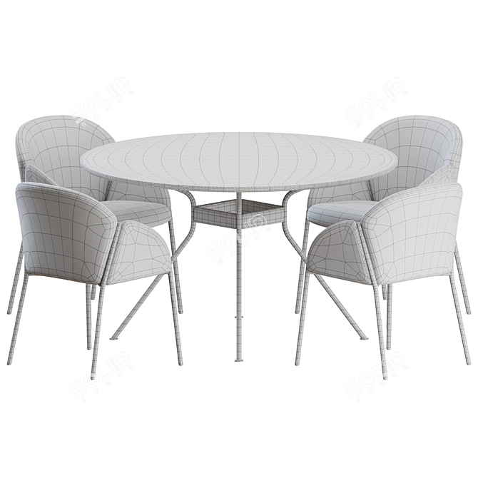  Modern Artifort Dining Set 3D model image 3