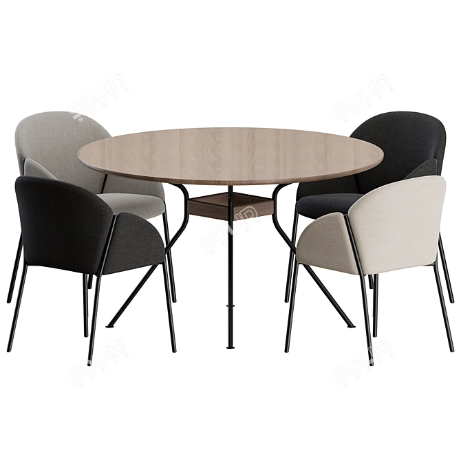  Modern Artifort Dining Set 3D model image 5