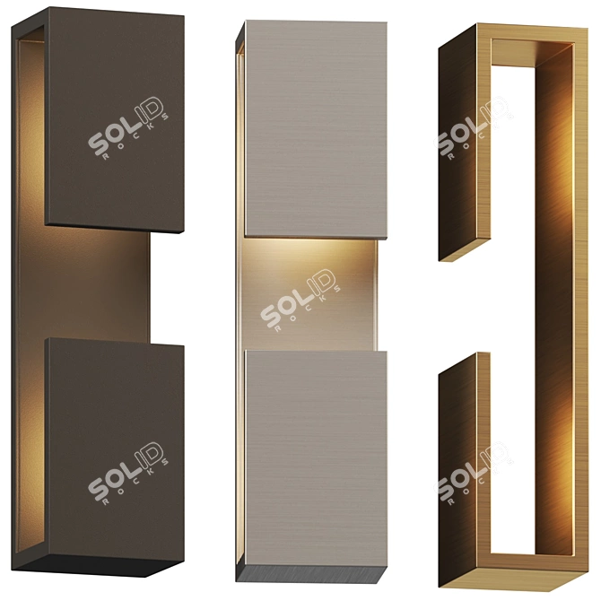 Modern LED Outdoor Wall Light 3D model image 1