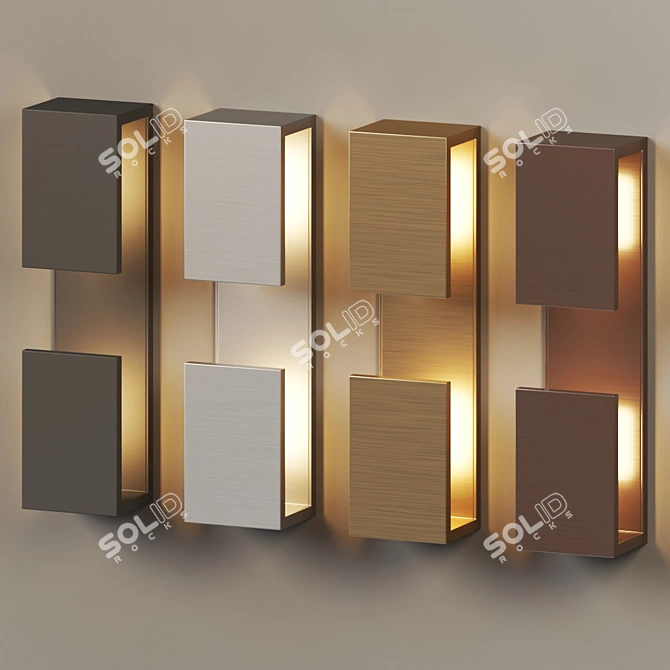 Modern LED Outdoor Wall Light 3D model image 3