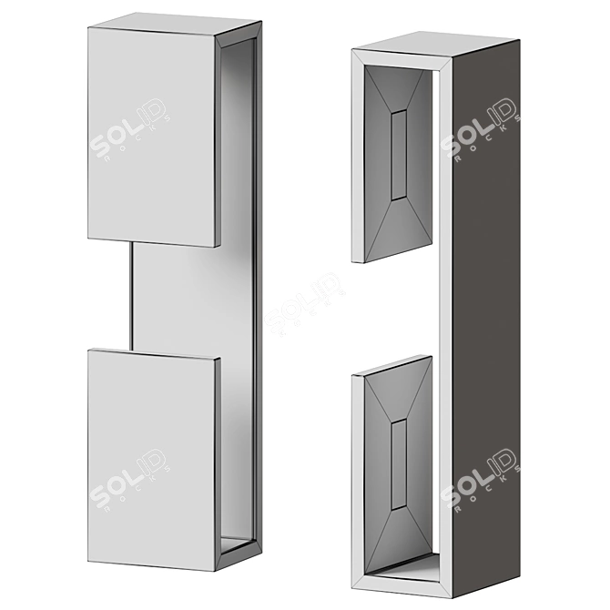 Modern LED Outdoor Wall Light 3D model image 4