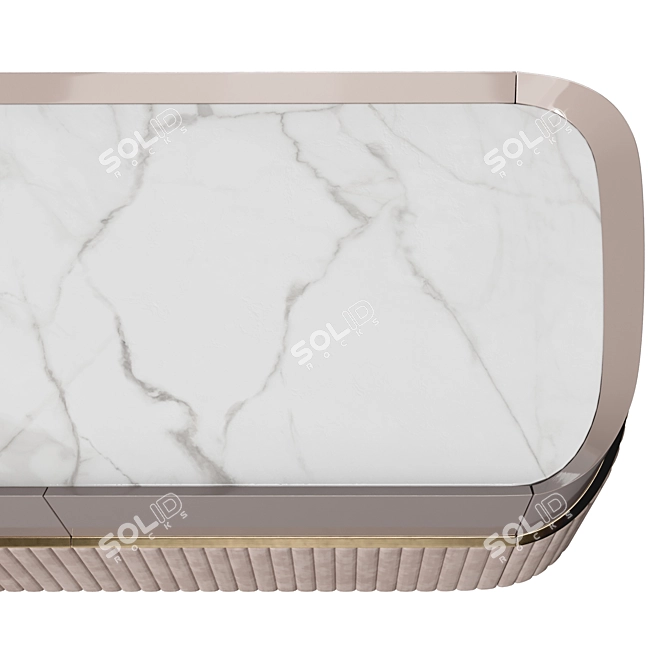 Luxury Majestic Leather Low Unit 3D model image 3