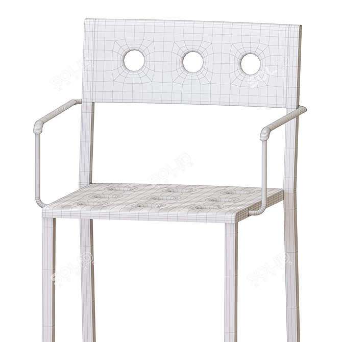 Modern Balcony Dining Set 3D model image 5