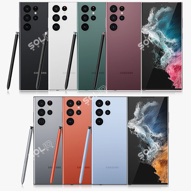 Samsung Galaxy S22 Ultra Renders 3D model image 1