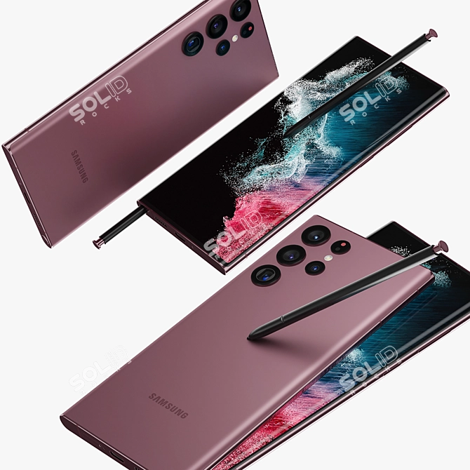 Samsung Galaxy S22 Ultra Renders 3D model image 6