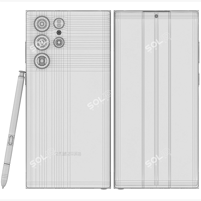Samsung Galaxy S22 Ultra Renders 3D model image 7