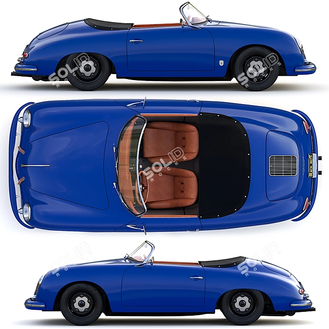 1956 Porsche Speedster 3D Model 3D model image 3