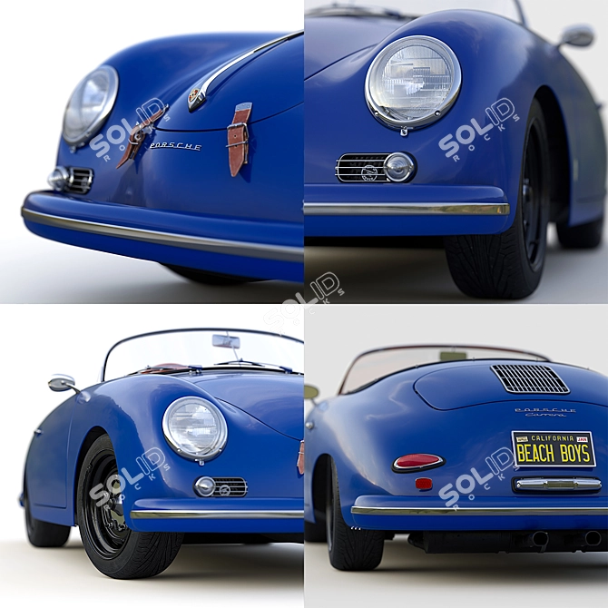 1956 Porsche Speedster 3D Model 3D model image 5